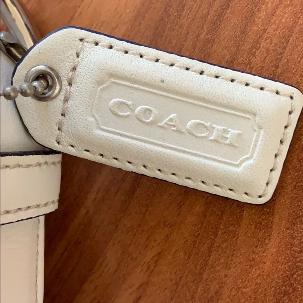 NWT Coach Blue Logo and White Leather Purse - Picture 7 of 8